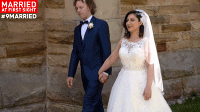 Bride and groom walking Bride and groom walking