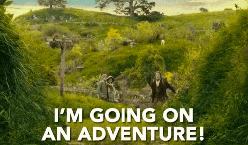 Man running, excited to go on an adventure Man running, excited to go on an adventure