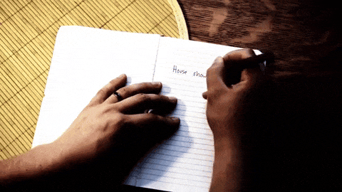 Writing down Writing down